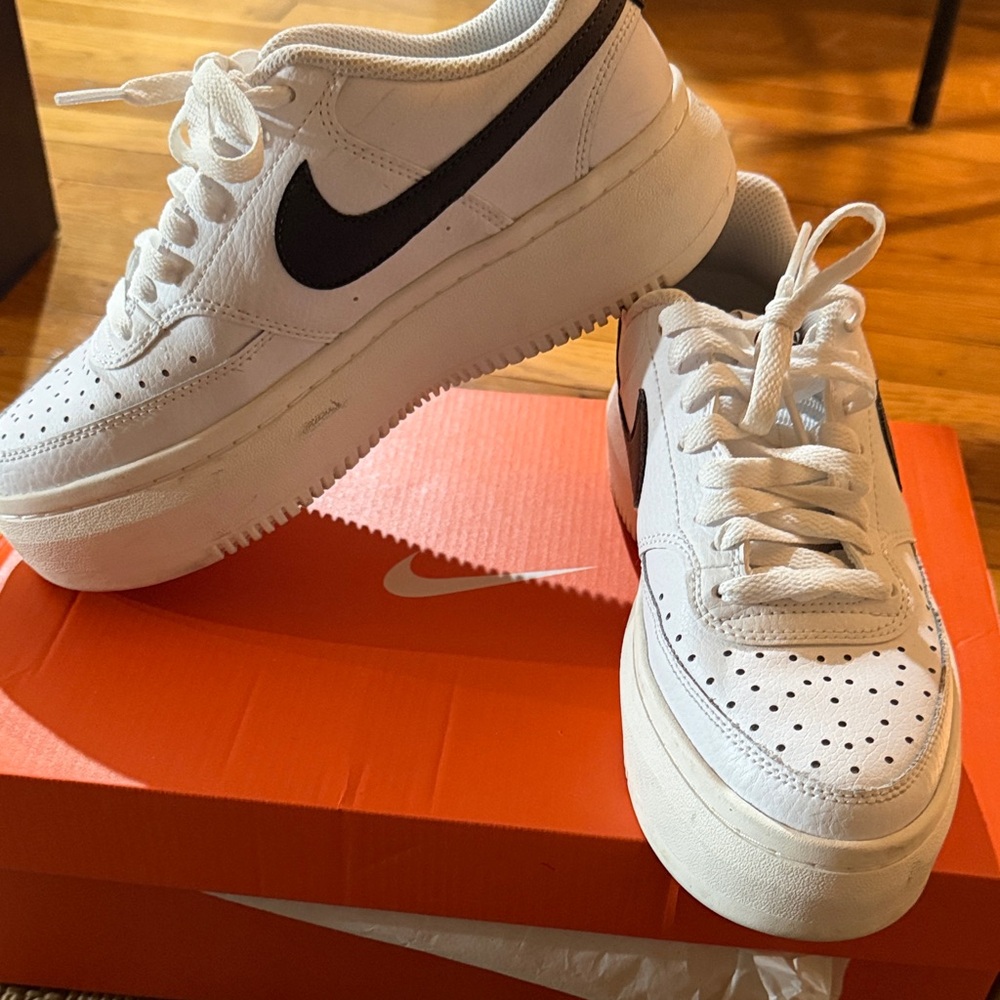 Nike White and Black Athletic Shoes